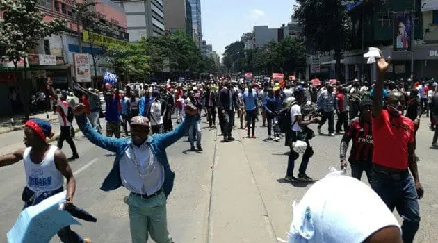 Protestor shot, hurt as others mowed by car in Nairobi NASA demo