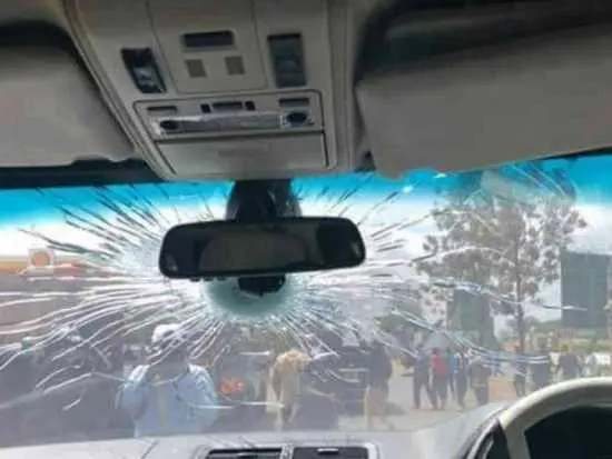 VIDEO: Raila car windscreen hit by bullet during Cord demos
