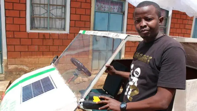 Kenyan student develops solar-powered car