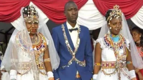 Maasai man marries two wives,no money for honeymoon