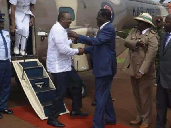 Raila hosts Uhuru at Bondo home as Ruto attends Kisii University graduation