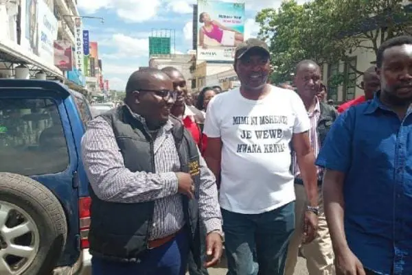 Mshenzi aftermath: MP Kimani Ngunjiri hits the streets in demo 1 Mshenzi aftermath: MP Kimani Ngunjiri hits the streets in demo