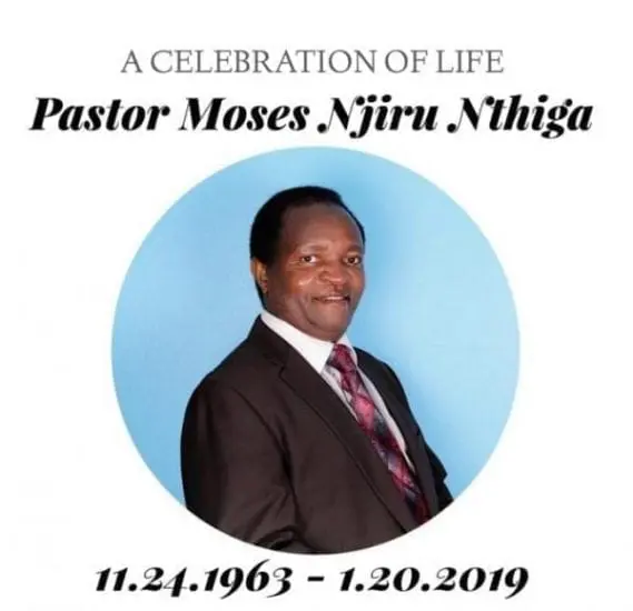 Death Announcement For Pastor Moses Njiru Nthiga Of Dallas TX