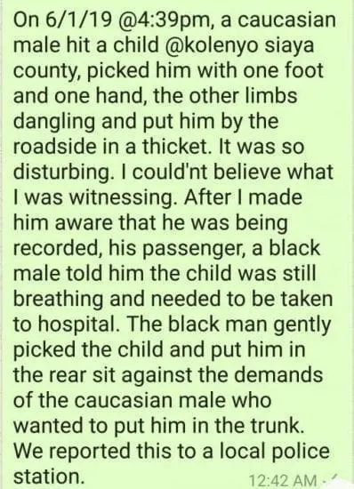 Mzungu man hit a child in Siaya,refuse to take him to hospital