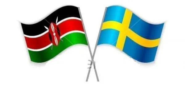 Kenya,Sweden flags