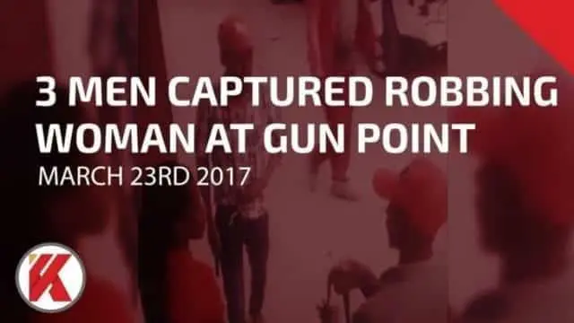 Shocking CCTV Footage of Woman Robbed at Gun Point