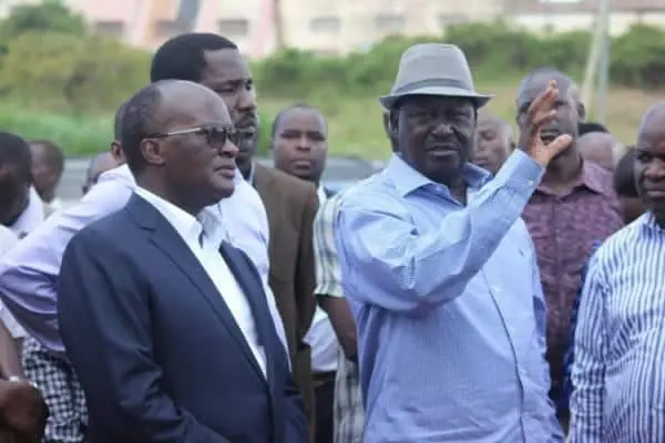 Extension of Kisumu-Naivasha SGR on course — Macharia 1 James Macharia and Raila Odinga