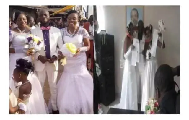Photos: Two men wed two wives each in Church wedding