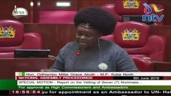 Millie Odhiambo hospitalised