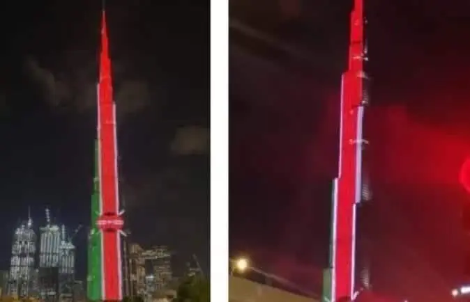 Dubai lights up Kenyan Flag