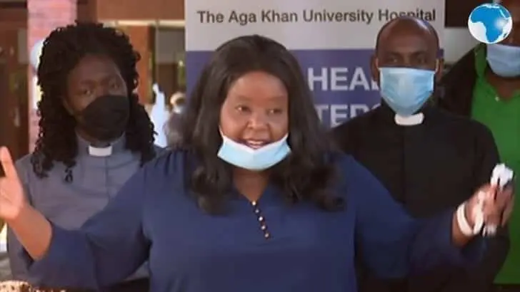 Bishop Margaret Wanjiru speaks after discharge from hospital