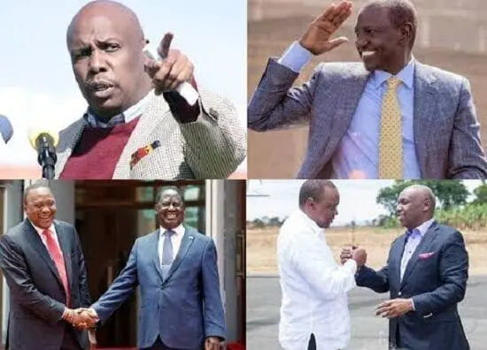 Raila Odinga vs Ruto and Gideon Moi in 2022