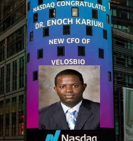 Kenyan man Dr Enoch Kariuki honored by Nasdaq With Times