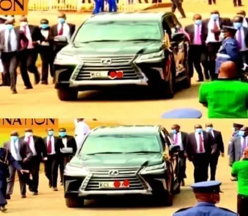 DP Ruto Enters Gusii Stadium in style escorted by 10 Bodyguards