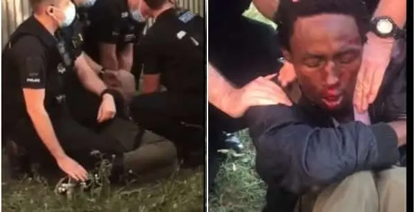 Kenyans Responds To Video of UK Cops Assaulting Kenyan Man