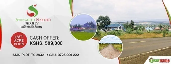 Affordable land for sale near Nakuru Town along Nakuru Eldoret Rd