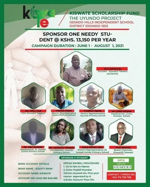 Fundraiser To Support Kiswate Scholarship Fund For 45 Needy Students