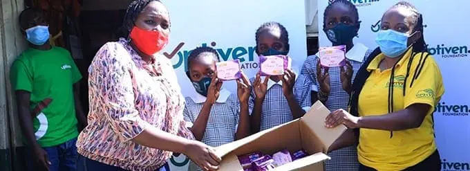 Girls Benefit As Optiven Donates Pads To Mark World Menstrual Day 2 Girls Benefit As Optiven Foundation Donates Pads To Mark World Menstrual Day