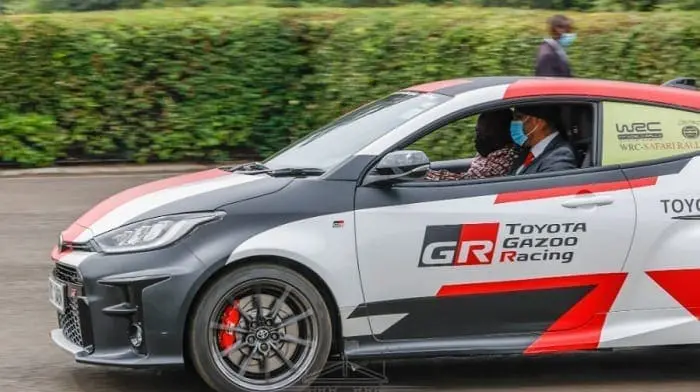 Video of President Uhuru Kenyatta Driving Safari Rally Car