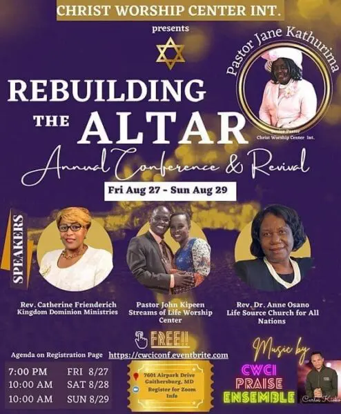 Rebuilding the Altar Annual Conference and Revival in Gaithersburg MD