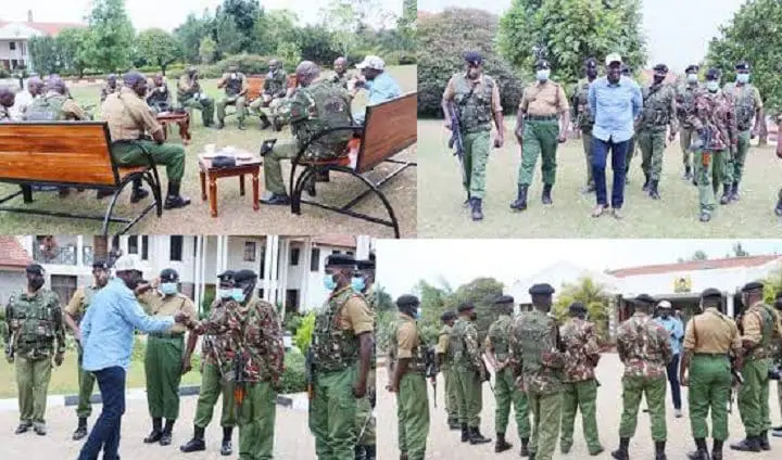 DP William Ruto Sharing a cup of tea with his new security team 1 DP William Ruto Sharing a cup of tea with his new security team