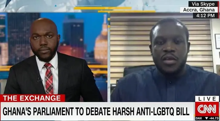 VIDEO: Ghana Lawmaker Roasts Larry Madowo over Gays and Lesbians Bill 1 VIDEO: Ghana Lawmaker Roasts Larry Madowo over Gays and Lesbians Bill