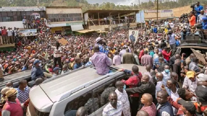 VIDEO: Meru Crowd Chants Ruto Slogans In Response to Raila's Address