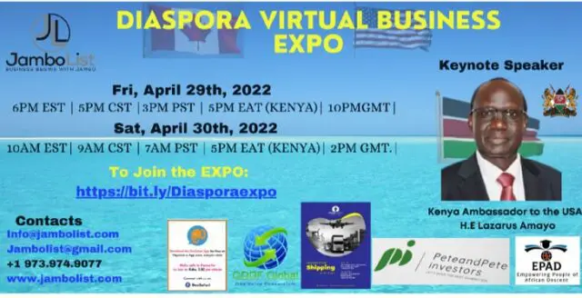 Free Virtual Diaspora Business Expo hosted by Jambo List 1 Free Virtual Diaspora Business Expo hosted by Jambo List