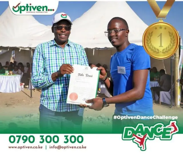 Top dancer and winner of the OptivenDanceChallenge John Maina 2 optiven