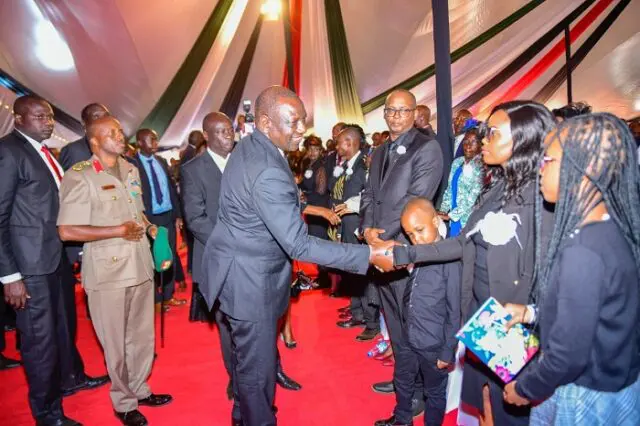 VIDEO: Drama As Woman Disrupts Ruto at Gachagua Brother's Burial