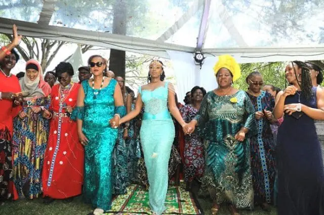 Colourful ceremony: Wetang'ula's son weds in a traditional wedding 4 Alvin Wetangula and Naisula Leteipan Wedding