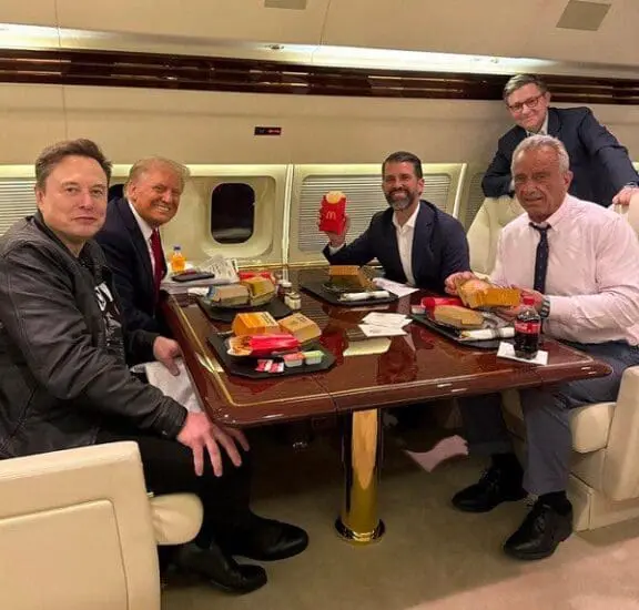 Elon Musk, Donald Trump and RFK Jr Share McDonald's Meal
