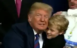 Trump Surprises 8-Year-Old Boy with Brain Disorder