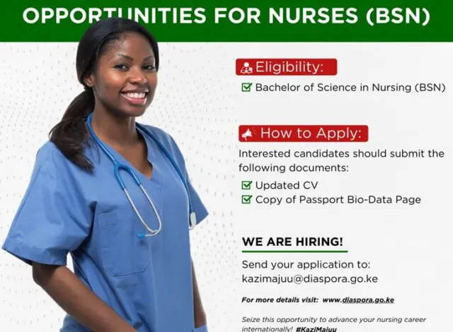 Nursing Jobs Opportunities in USA for Kenyan Nurses