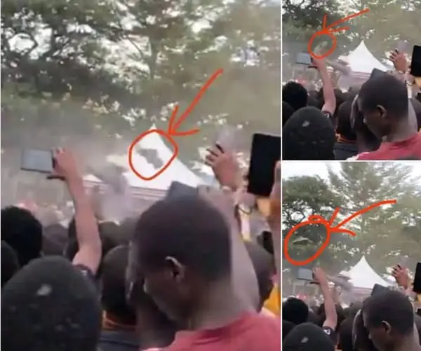 President William Ruto Hit with Flying Shoe In Migori