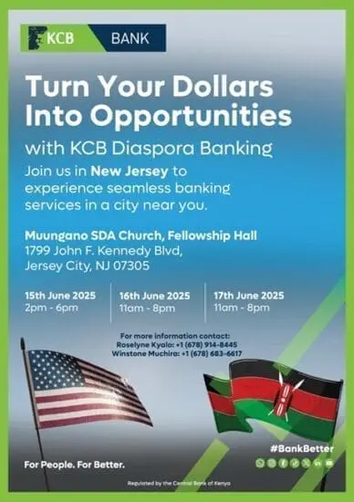 KCB Bank Diaspora Team Visiting New Jersey - June 15th to 17th