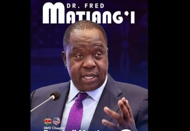 Invitation to Fred Matiang'i Town Hall Event in Baltimore Maryland