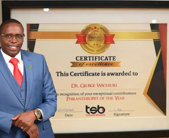 Dr Wachiuri Honored as Philanthropist of the Year 2025