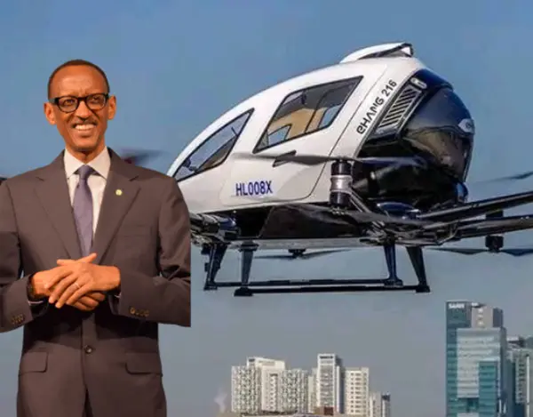 Chinese Flying Taxi Takes to the Skies in Rwanda