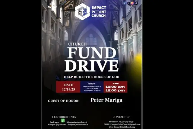 Invitation to Impact Point Church Fundraiser in Indianapolis, IN