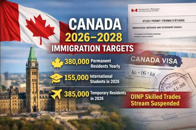 Canada Announces Major Immigration Policy Shift for 2026–2028