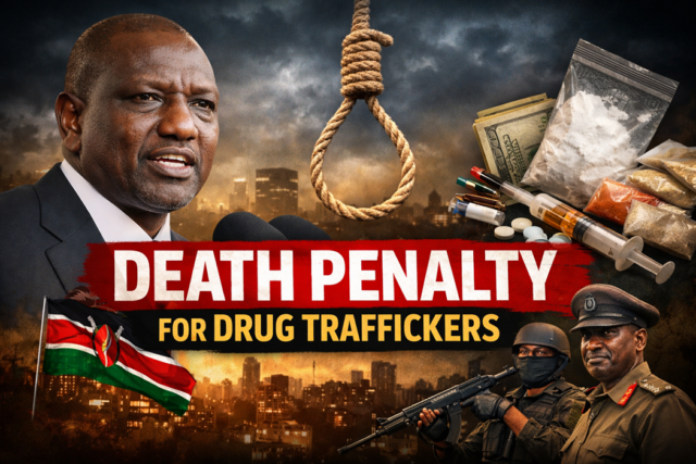Ruto Proposes Death Penalty for Drug Traffickers in Kenya