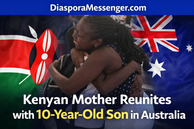 Kenyan Mother Reunites with 10-Year-Old Son in Australia