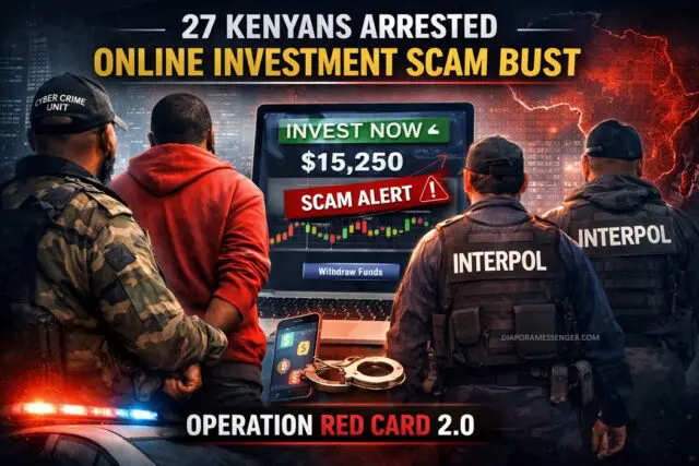 27 Kenyans Arrested in Interpol-Led Cybercrime Crackdown