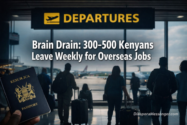 Brain Drain: 300 to 500 Kenyans Leave Weekly for Overseas Jobs
