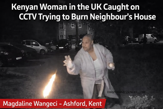 Kenyan Woman in UK Caught on CCTV Attempting Arson