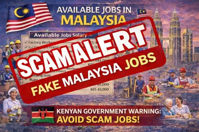 Available Jobs in Malaysia is a Scam: Kenya Government Warning