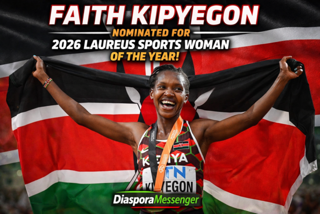 Faith Kipyegon Nominated for 2026 Laureus Sportswoman Award