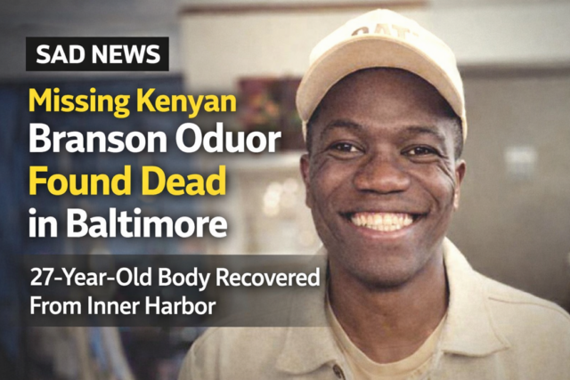 Tragic News: Kenyan Branson Oduor Found Dead in Baltimore 1 Tragic News: Kenyan Branson Oduor Found Dead in Baltimore