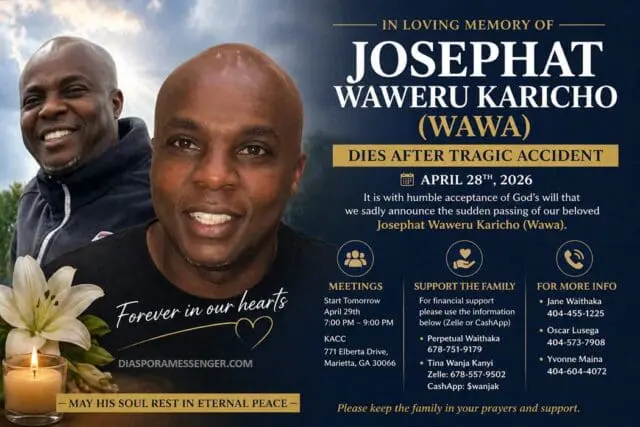 Kenyan Diaspora Mourns Josephat Waweru After Tragic Accident 1 Kenyan Diaspora Mourns Josephat Waweru After Tragic Accident